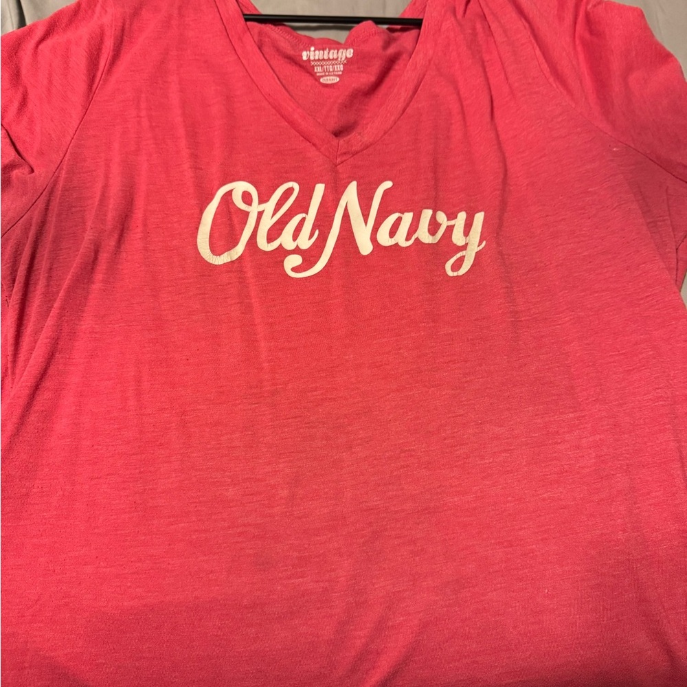 Old Navy Pink V-Neck Tee
